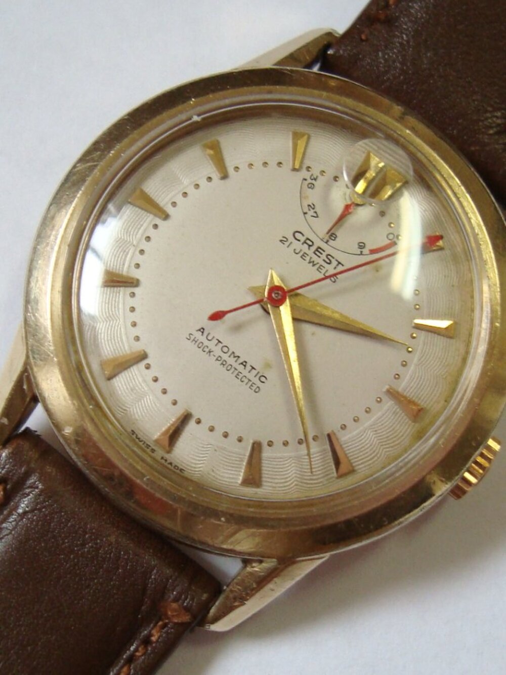 VINTAGE WIND UP CREST INDICATOR,RUN GREAT